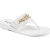 image:imageKARL LAGERFELD womens Vesperina Flip Flop Sandal With Chain EmbellishmentBright White