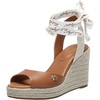 image:imageKarl Lagerfeld Paris Womens Cecilia Ankle Wrap Wedge Espadrille SandalTan