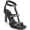 image:imageKarl Lagerfeld Paris Womens Midge Tstrap Studded Heel SandalBlack