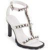 image:imageKarl Lagerfeld Paris Womens Midge Tstrap Studded Heel SandalBright White