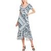 image:imageKarl Lagerfeld Paris Womens Ruffle Maxi DressMarine Multi
