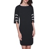 image:imageKarl Lagerfeld Womens 34 Sleeve Scuba Crepe Wear to Work Midi DressBlackSoft White