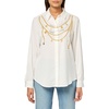 image:imageKarl Lagerfeld Womens Blouse with Gold Foil Graphic Chain PrintSoft White