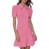 image:imageKarl Lagerfeld Womens Collared Short Puffed Sleeve Above the Knee Sheath DressPink Sherbet