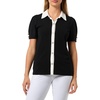 image:imageKarl Lagerfeld Womens Contrast Collar Iconic Classic BlouseBlack