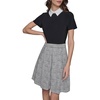 image:imageKarl Lagerfeld Womens Contrast Collared Two Tone T Shirt Dress DressBlack Soft White
