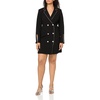 image:imageKarl Lagerfeld Womens Embellished Trim Long Sleeve Split Cuff Blazer DressBlack