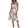 image:imageKarl Lagerfeld Womens Floral Print Rosette Belt DressSoft White Multi