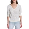 image:imageKarl Lagerfeld Womens Flower Detail VNeck SweaterSoft White