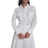 image:imageKarl Lagerfeld Womens Karl Motif Eyelet Button DownSoft White