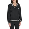image:imageKarl Lagerfeld Womens Karl and Choupette Patches Iconic Varsity BlouseBlack