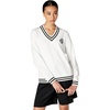 image:imageKarl Lagerfeld Womens Karl and Choupette Patches Iconic Varsity BlouseSoft White