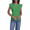 image:imageKarl Lagerfeld Womens Layering Essential Ruffle Sleeve BlousePink Carnation