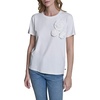image:imageKarl Lagerfeld Womens Lightweight Layering Essential Blouse with Flower DetailSoft White