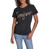 image:imageKarl Lagerfeld Womens Logo Bonjour Jeweled Whimsical TShirtBlack