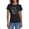 image:imageKarl Lagerfeld Womens Logo Choupette Outline TShirtBlack