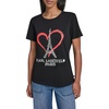 image:imageKarl Lagerfeld Womens Logo Heart of Eiffel Tower Paris Theme TShirtBlack