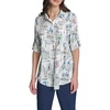 image:imageKarl Lagerfeld Womens Long Sleeve Collared Neck All Over Print Button DownSoft White Multi