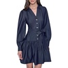 image:imageKarl Lagerfeld Womens Long Sleeve Collared Tie Waist DressIndigo