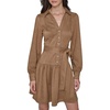 image:imageKarl Lagerfeld Womens Long Sleeve Collared Tie Waist DressVicuna