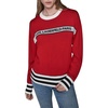 image:imageKarl Lagerfeld Womens Long Sleeve Crew Neck Logo SweaterAdmiral Red
