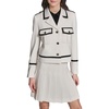image:imageKarl Lagerfeld Womens Long Sleeve Cropped Polished Suiting JacketBisqueBlack