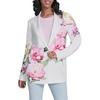 image:imageKarl Lagerfeld Womens Long Sleeve Jacket with Bright Placed FloralsSoft White