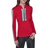 image:imageKarl Lagerfeld Womens Long Sleeve Mock Neck Logo Tape Zip Up SweaterAdmiral Red