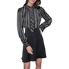 image:imageKarl Lagerfeld Womens Long Sleeve Printed Satin Aline DressBlackBirch
