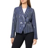 image:imageKarl Lagerfeld Womens Long Sleeve Stripe Office Friendly Blazer JacketIndigoBlack Stripe