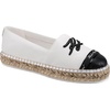 image:imageKarl Lagerfeld Womens Millicent Flat Espadrille Slip on Flat with LogoBright WhiteBlack