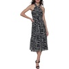 image:imageKarl Lagerfeld Womens Multi Color Sleevelss Mock Neck Midi DressBlack Soft White