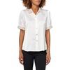 image:imageKarl Lagerfeld Womens Polished ButtonFront Everyday Essential Versatile BlouseSoft White