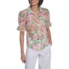 image:imageKarl Lagerfeld Womens Printed Floral Print Button DownSoft WhitePink Carnation Multi