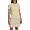 image:imageKarl Lagerfeld Womens Ribbed Short Sleeve SweaterPanna Cotta