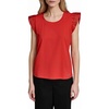 image:imageKarl Lagerfeld Womens Ruffle Sleeve Lightweight Dainty BlouseApple