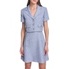 image:imageKarl Lagerfeld Womens Short Sleeve Collar Tweed Cropped JacketBlue Multi