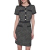 image:imageKarl Lagerfeld Womens Short Sleeve Metallic Brocade Aline DressBlack MultiBlack