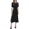 image:imageKarl Lagerfeld Womens Short Sleeve Velvet Pinstripe Midi DressBlack Multi