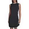 image:imageKarl Lagerfeld Womens Sleeveless Embellished Neckline Scuba Crepe a Line DressBlack