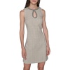 image:imageKarl Lagerfeld Womens Sleeveless Keyhole Neckline Multi Textured Tweed DressBirch Multi