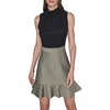 image:imageKarl Lagerfeld Womens Sleeveless Mock Neck Tweed Skirt Twofer Mini DressBlackGold Multi
