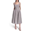 image:imageKarl Lagerfeld Womens Sleeveless Scoop Neck Linen Fit and Flare Midi DressEarthy Brown