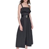 image:imageKarl Lagerfeld Womens Sleeveless Square Neck Midi DressBlack