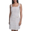 image:imageKarl Lagerfeld Womens Sleeveless Square Neck Tweed Sheath Mini DressSoft White Multi