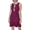 image:imageKarl Lagerfeld Womens Sleeveless Stretch Texture Knit Tweed DressWine