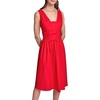 image:imageKarl Lagerfeld Womens Sleeveless V Neck Cotton Fit and Flare Midi DressTomato
