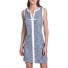 image:imageKarl Lagerfeld Womens Sleeveless VNeck Bow Aline Mini DressBlue MultiSoft White