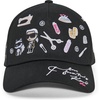 image:imageKarl Lagerfeld Womens Tools of the Trade Print Baseball CapBlack