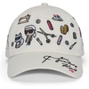 image:imageKarl Lagerfeld Womens Tools of the Trade Print Baseball CapWhite